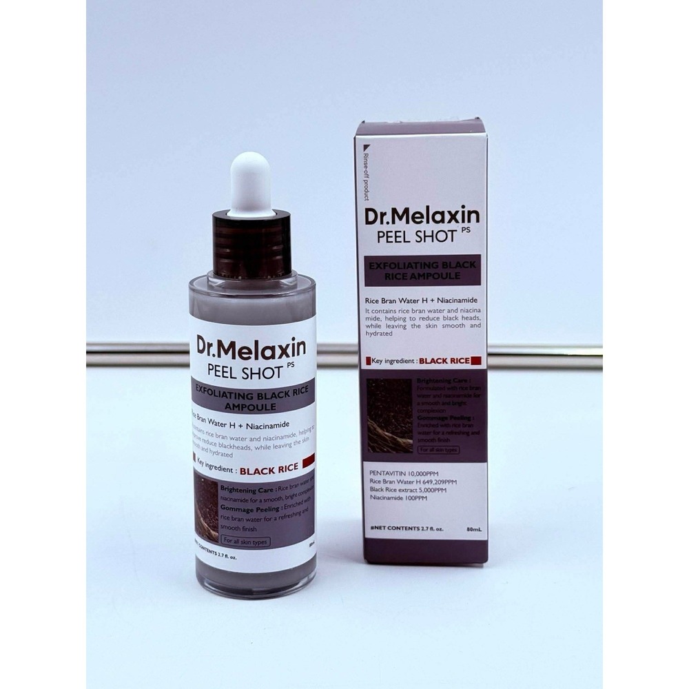 Peel Shot Glow Black Rice Peeling Ampoule 80Ml, Dead Skin Gentle Exfoliating Amp